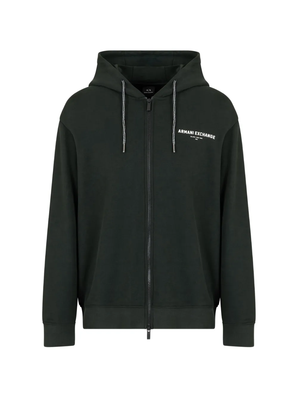 Armani Exchange drawstring logo hoodie - Green