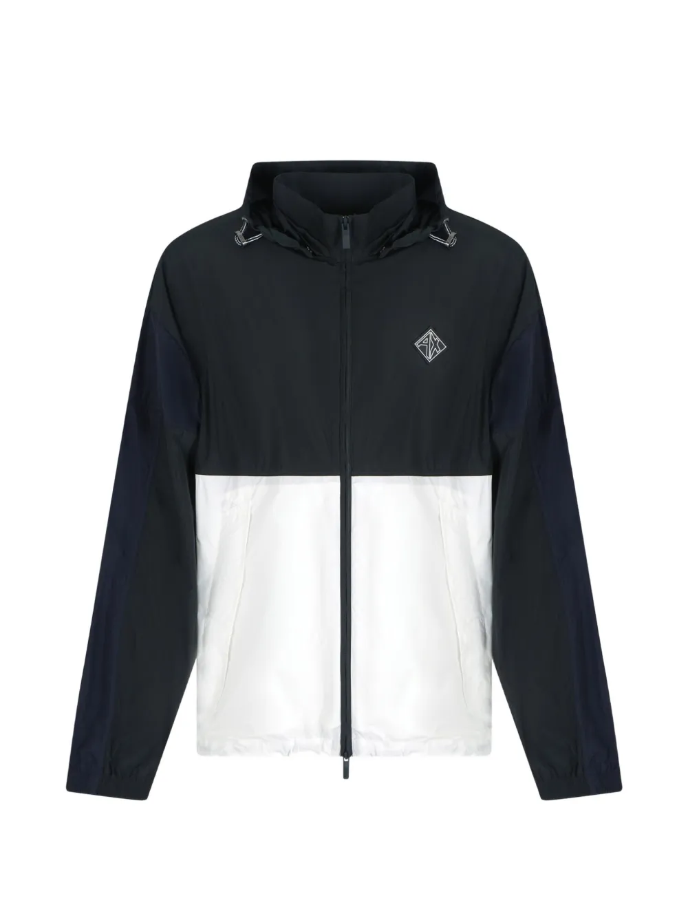 Armani Exchange colour-block hooded jacket - Nero