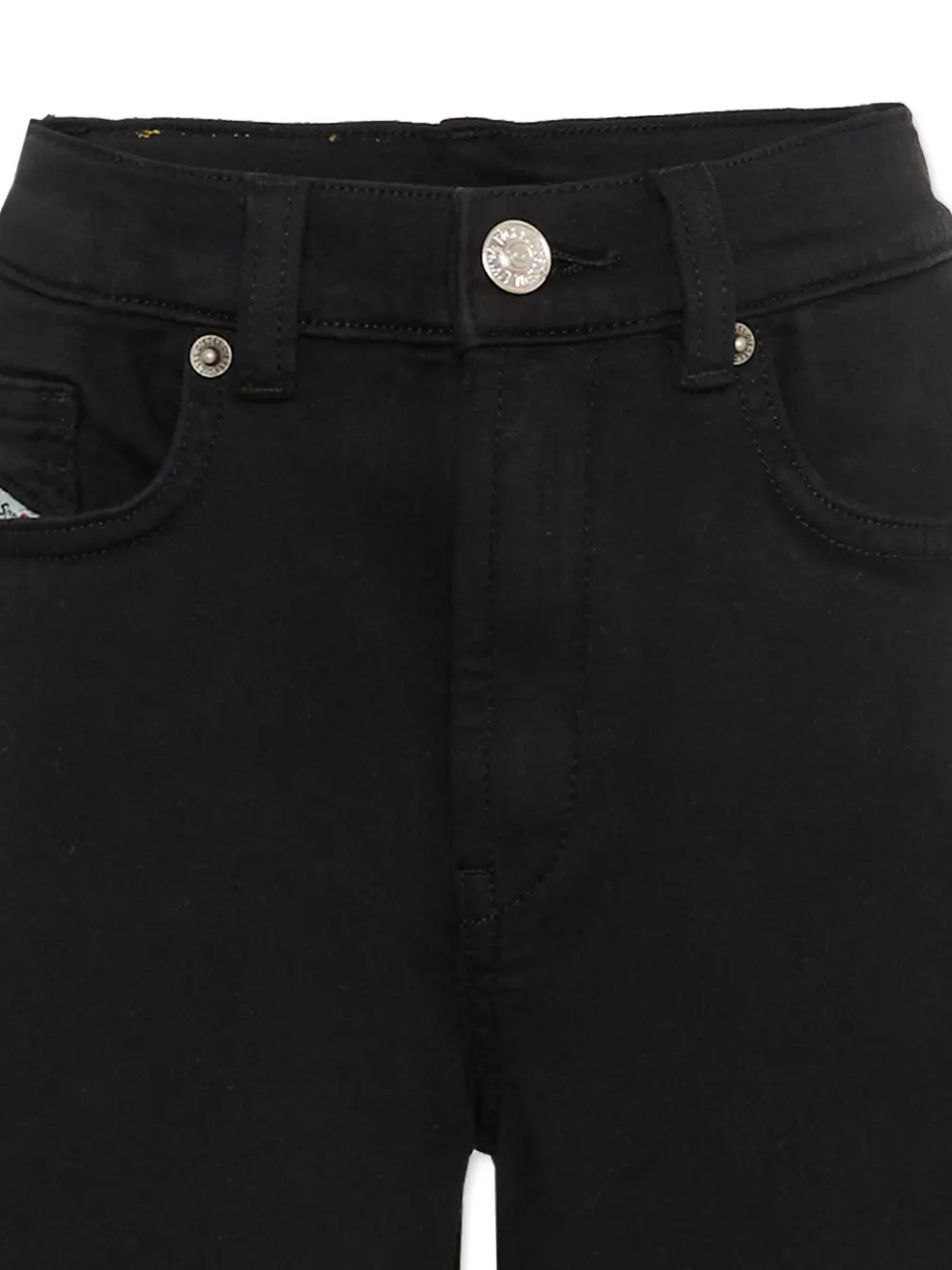 Diesel Kids Shorts met ceintuur en knoop Zwart