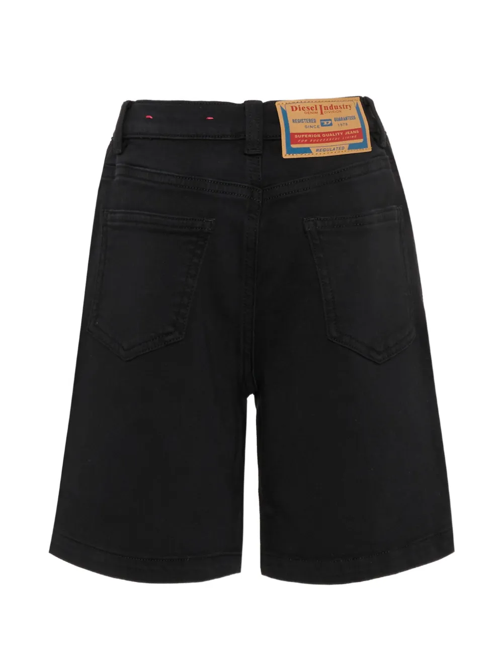  Diesel Kids Belt-loop Button Shorts - Black 