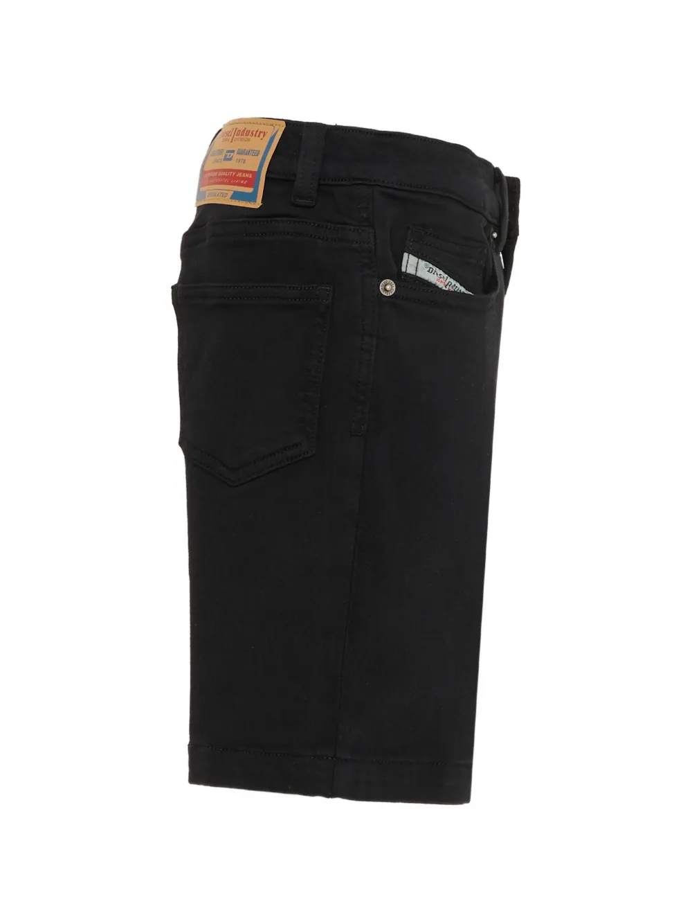  Diesel Kids Belt-loop Button Shorts - Black 