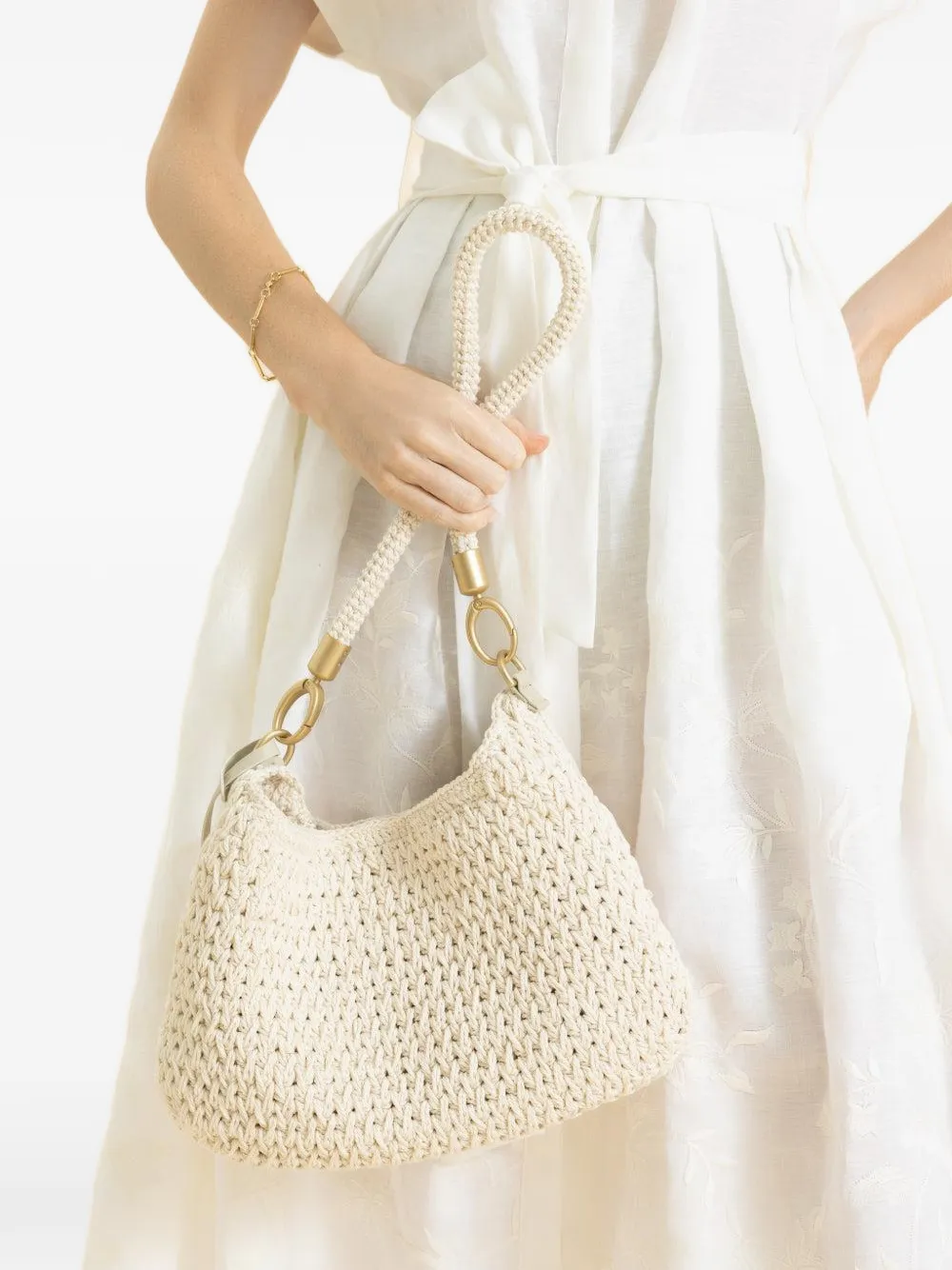 Eleventy crochet shoulder bag - Toni neutri