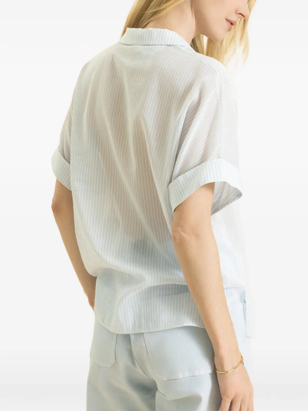  Eleventy Button Front Short-sleeve Shirt - White 