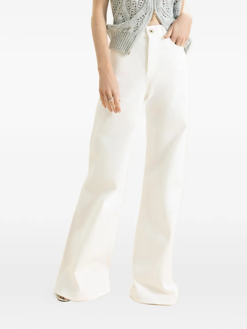 Eleventy belt-loops jeans - Bianco