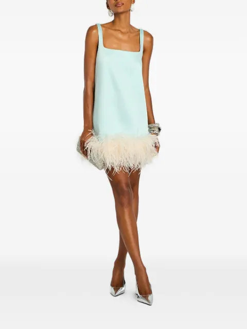 Retrofete Ragna feather-trim mini dress
