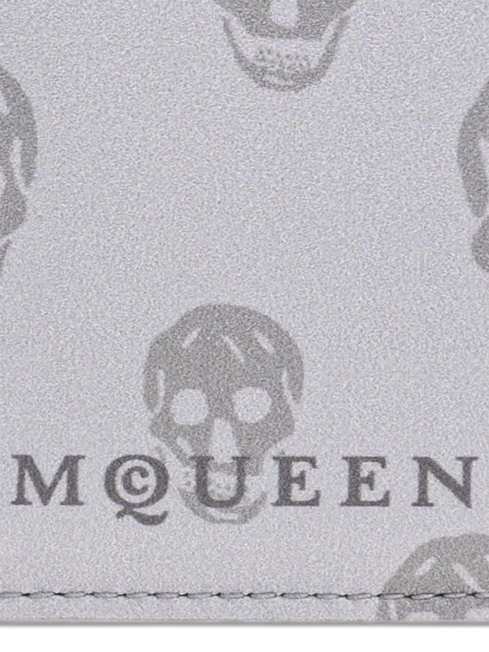 Alexander McQueen Pasjeshouder met doodskopprint Grijs