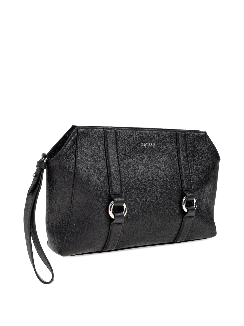 ring-detail clutch bag