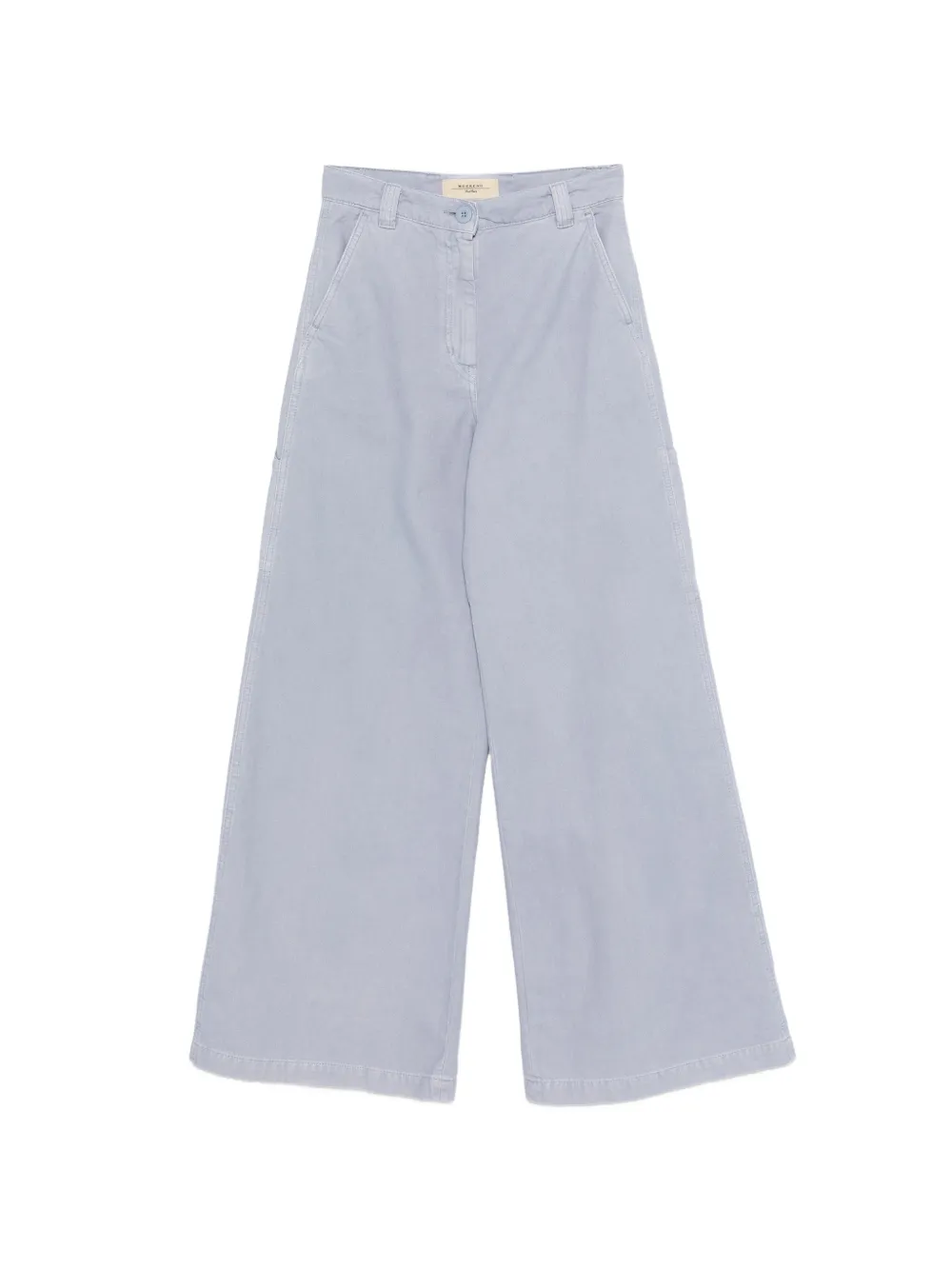 Weekend Max Mara wide-leg buttoned trousers - Blu