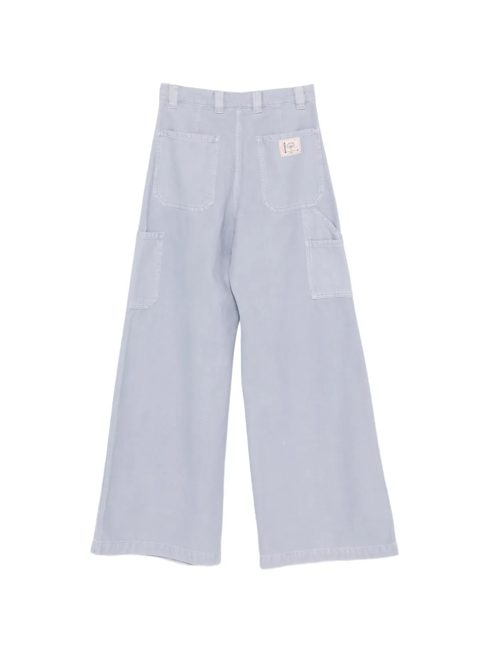  Weekend Max Mara Wide-leg Buttoned Trousers - Blue 