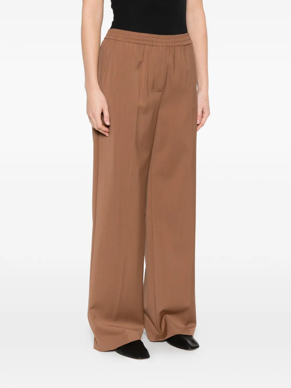  Weekend Max Mara Elasticated Wide-leg Trousers - Brown 