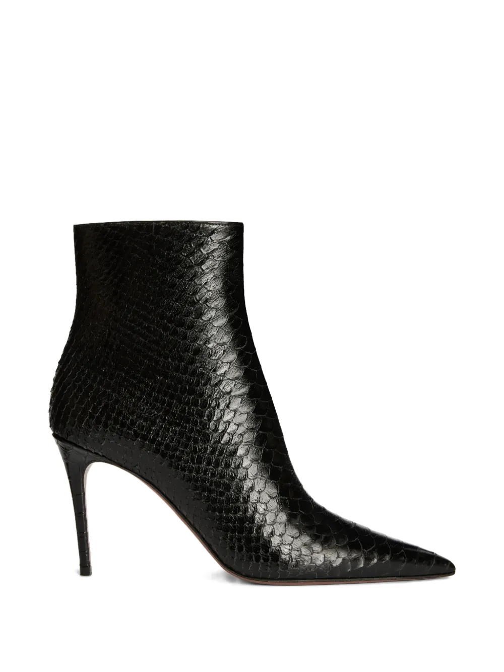Paris Texas Vera snake-effect stiletto boots - Nero