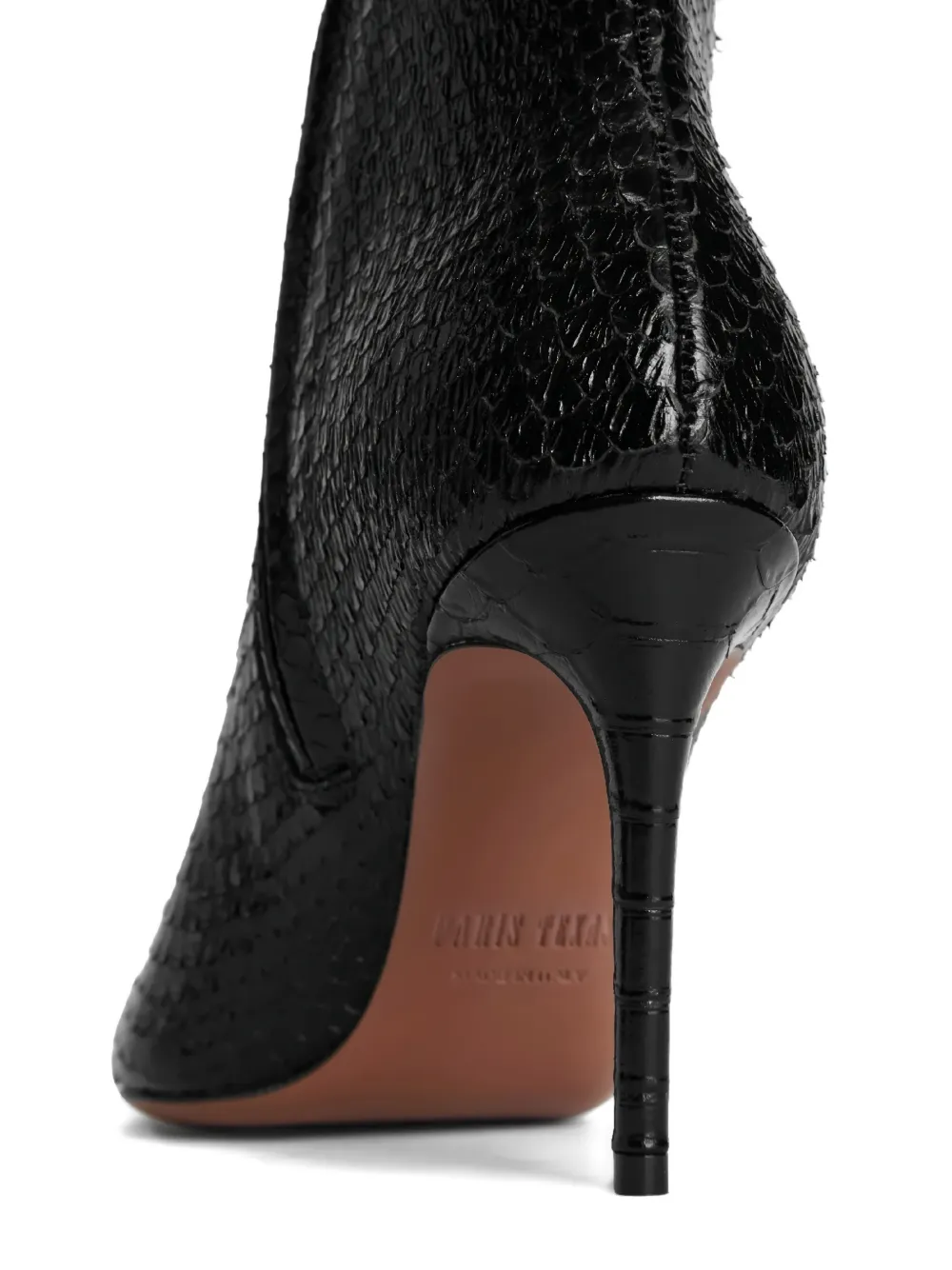 Paris Texas Vera stiletto laarzen met slangenleer-effect Zwart