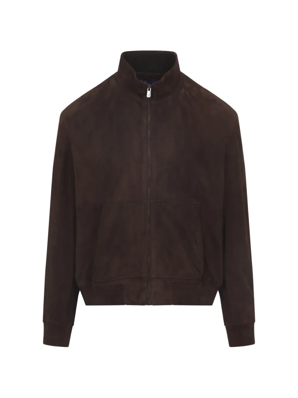 Ralph Lauren Purple Label zip lamb skin jacket - Marrone