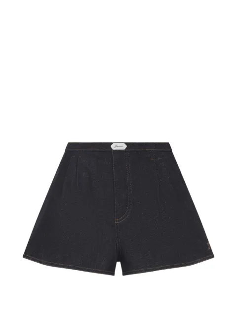 Jacquemus شورت قطن بكسرات