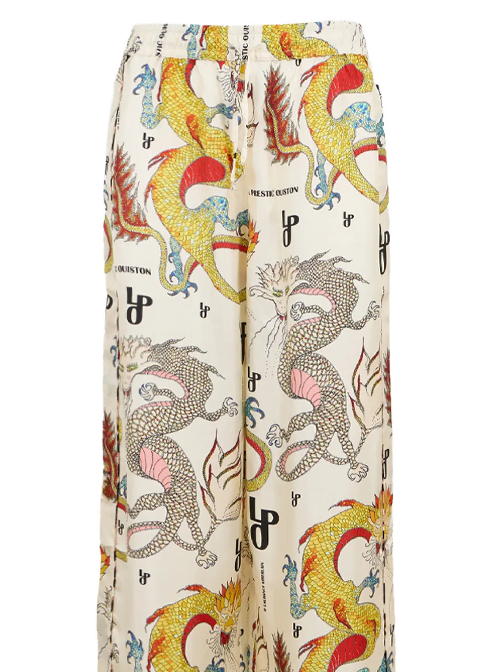 La Prestic Ouiston Giudecca broek met print Beige