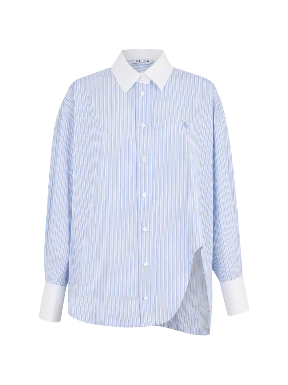 The Attico Camicia asimmetrica a righe - Blu