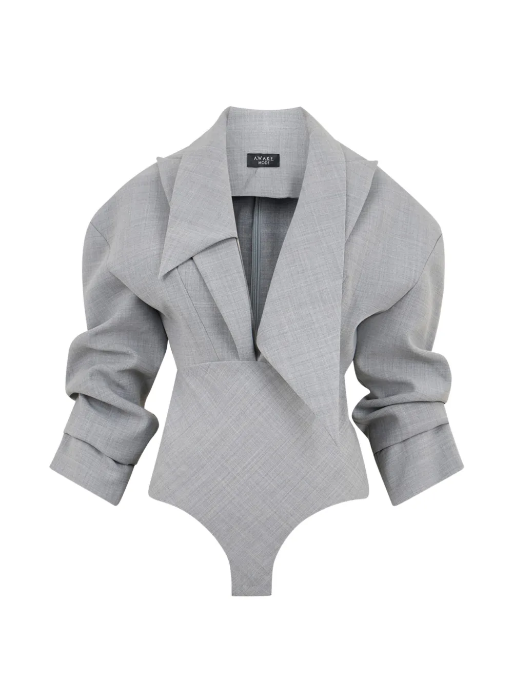 A.W.A.K.E. Mode tailored ruched bodysuit - Grau