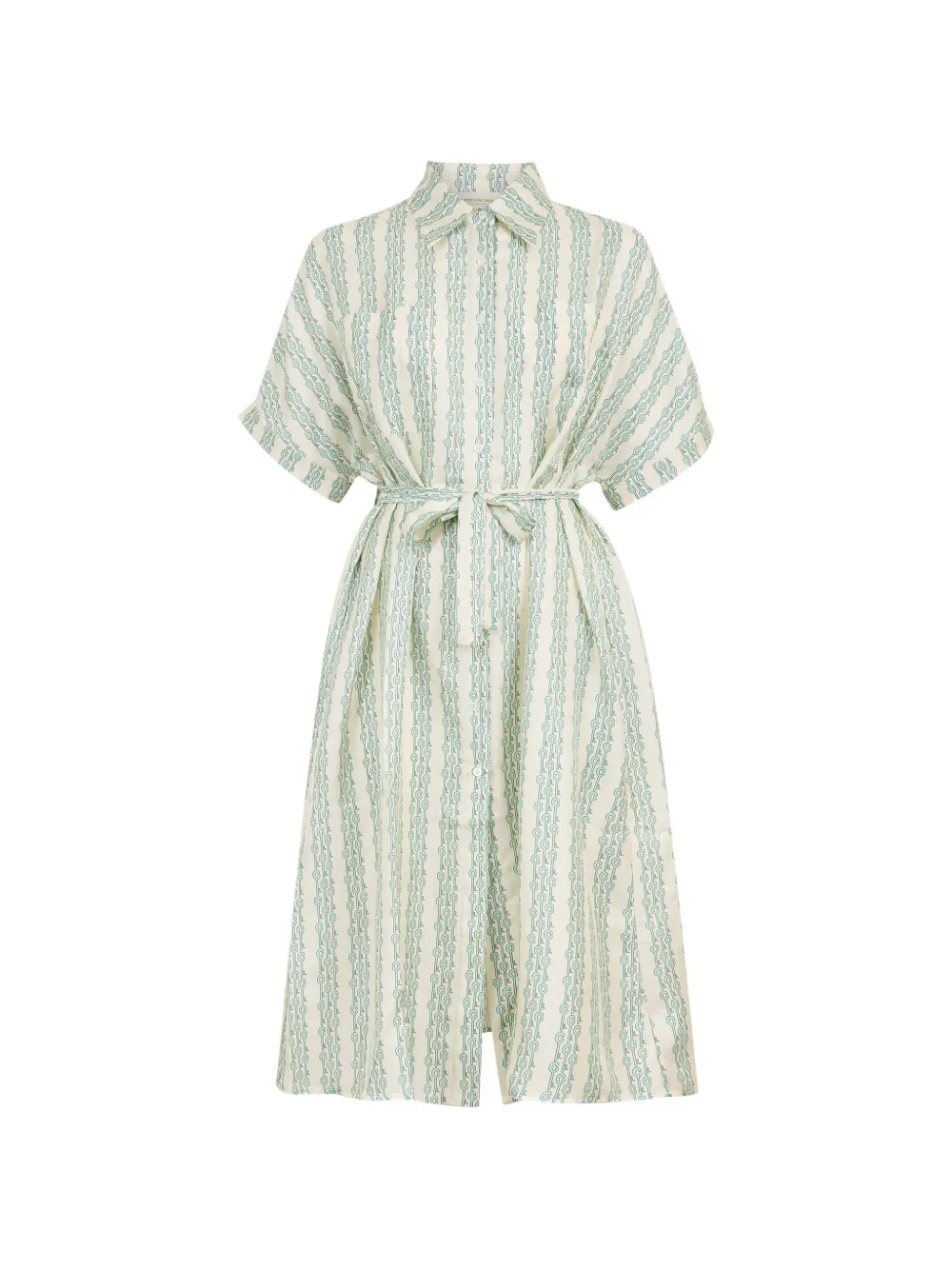 La Prestic Ouiston Jolie Striped Tie-waist Midi Dress In Multi