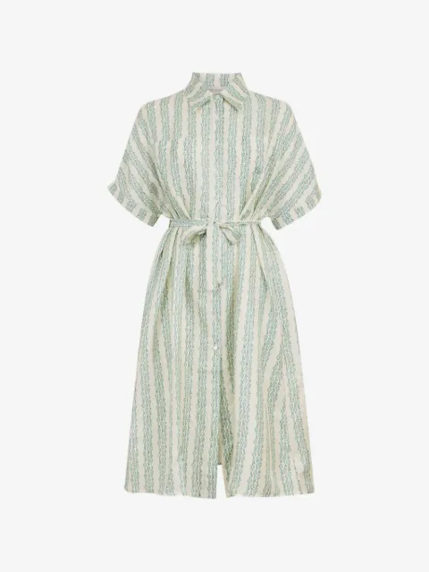 La Prestic Ouiston Jolie striped tie-waist midi dress