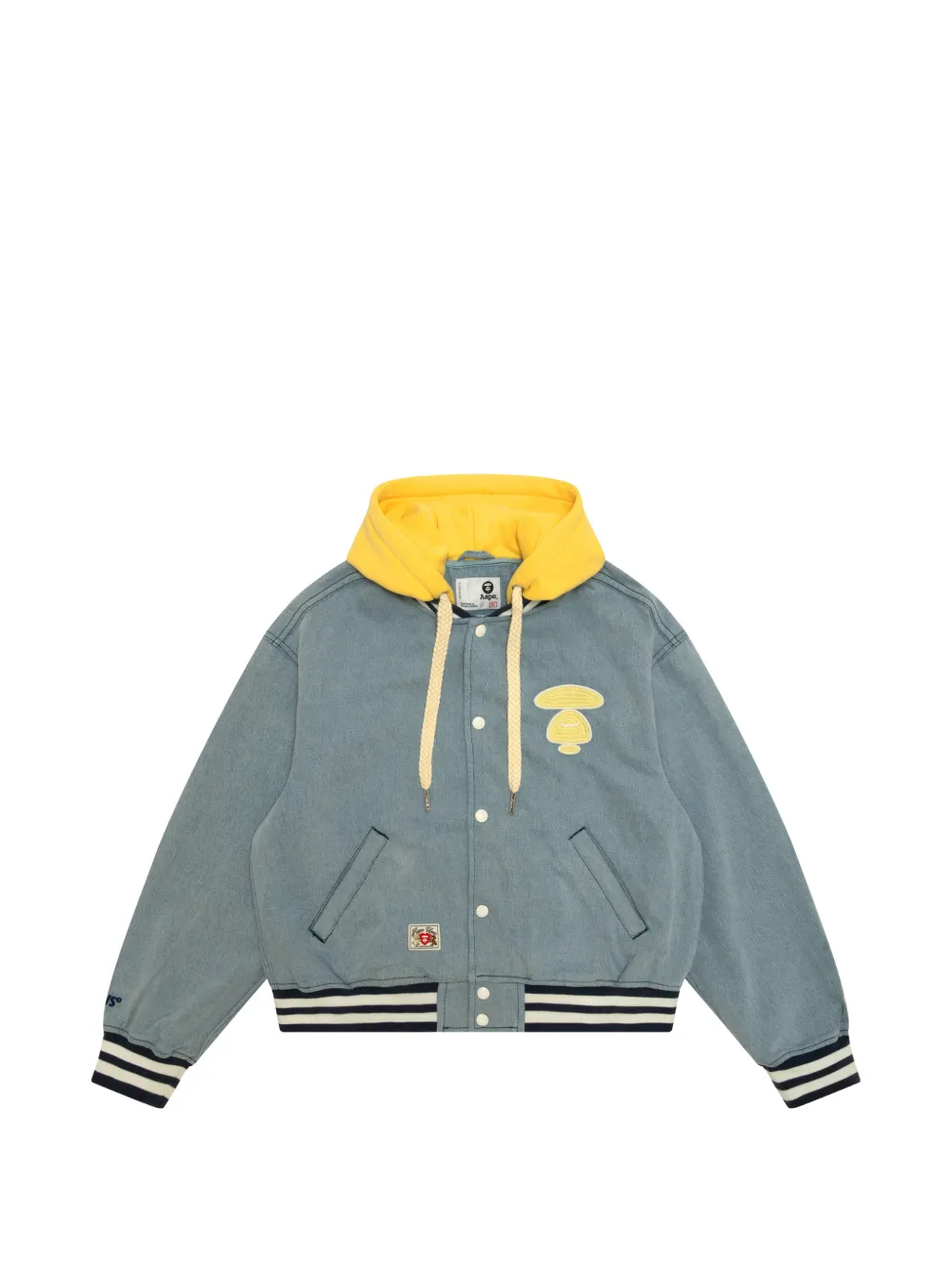 AAPE BY *A BATHING APE® hooded embroidered jacket - Blu