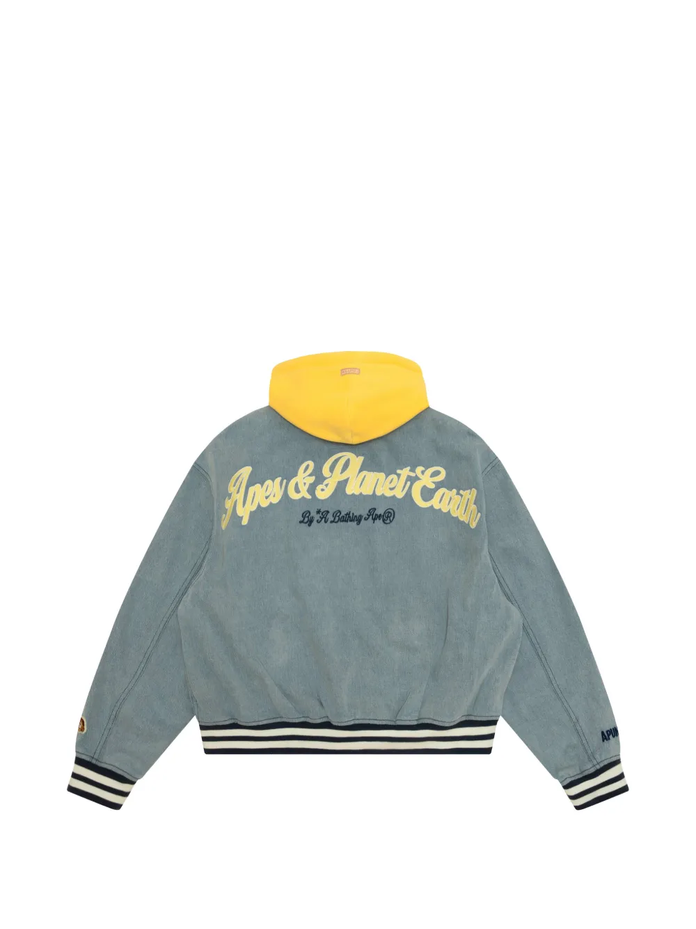 Aape By *a Bathing Ape® Hooded Embroidered Jacket - Blue 