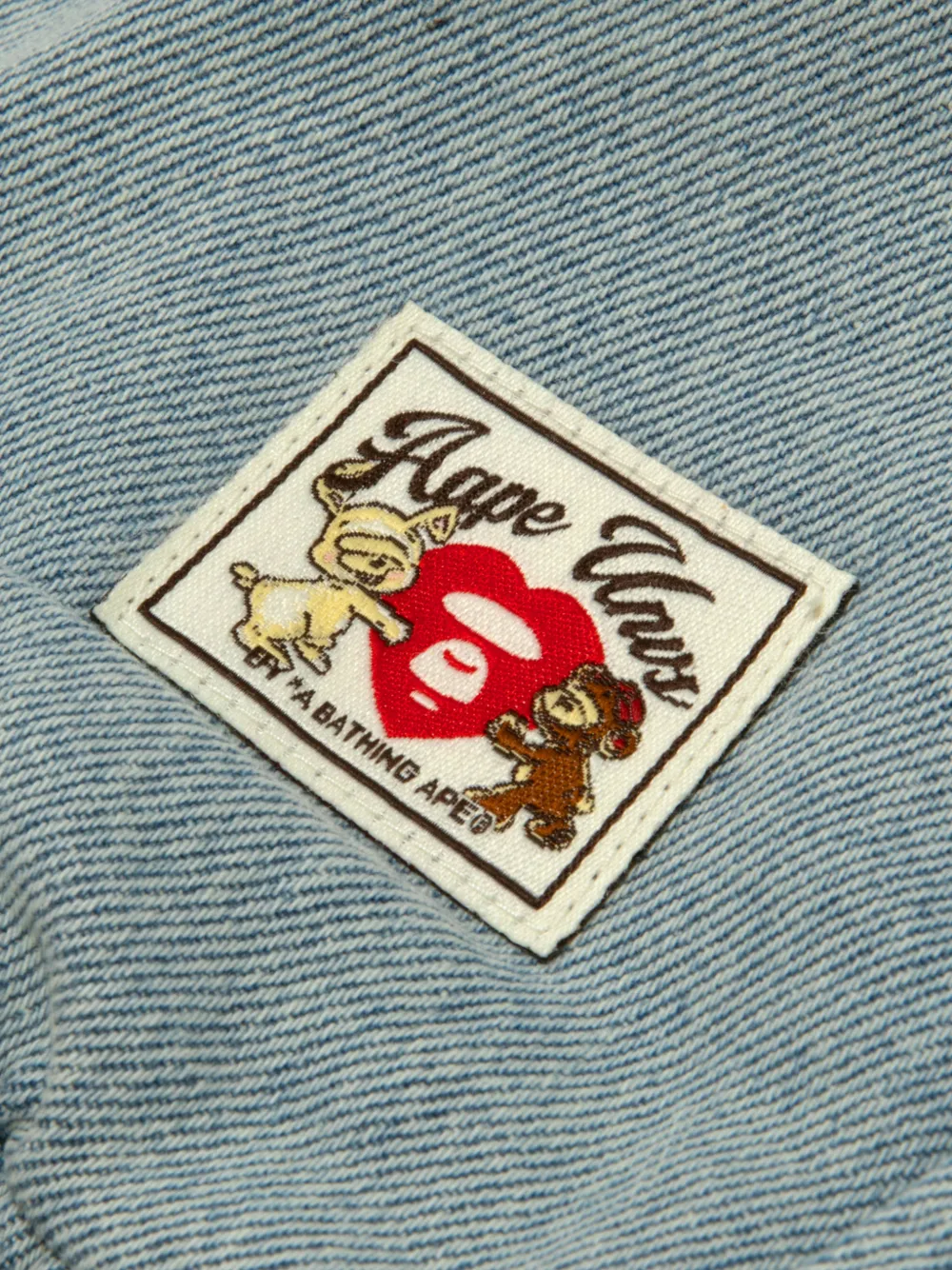  Aape By *a Bathing Ape® Hooded Embroidered Jacket - Blue 