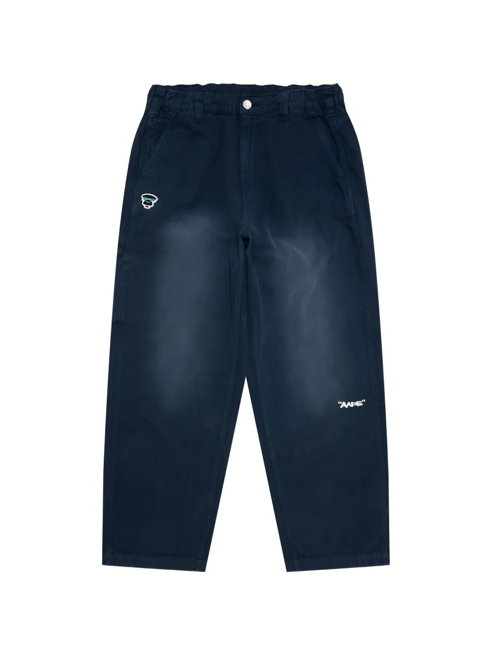 AAPE BY *A BATHING APE® elasticated embroidered trousers - Blu