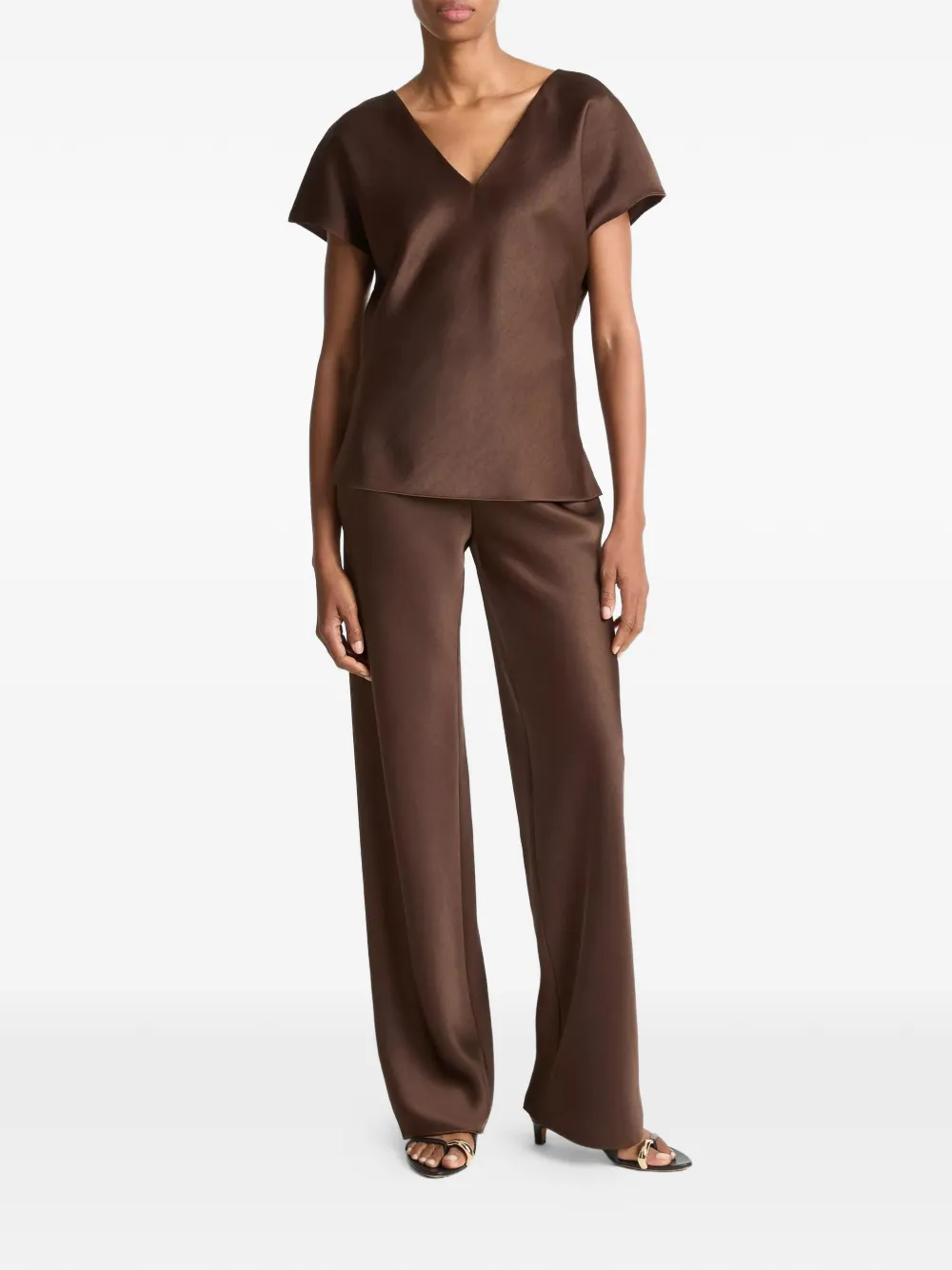 Vince Blouse met kapmouwen Bruin
