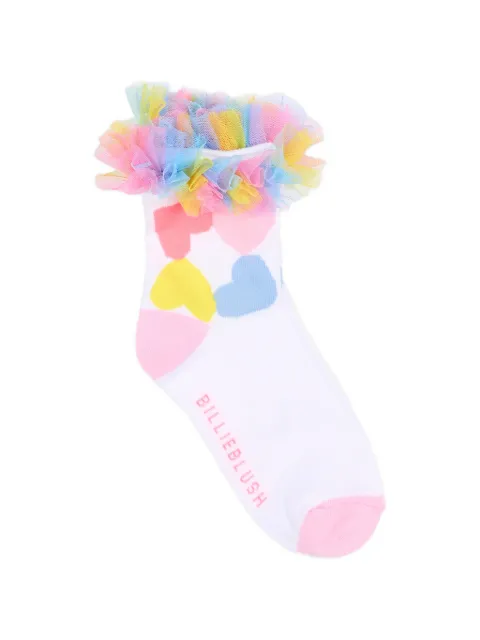 Billieblush hearts-detail ruffled socks