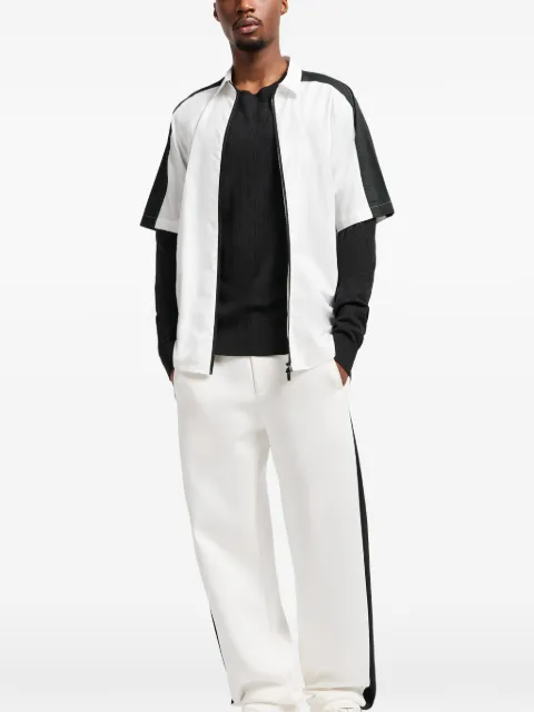 Armani Exchange camisa con paneles y cierre