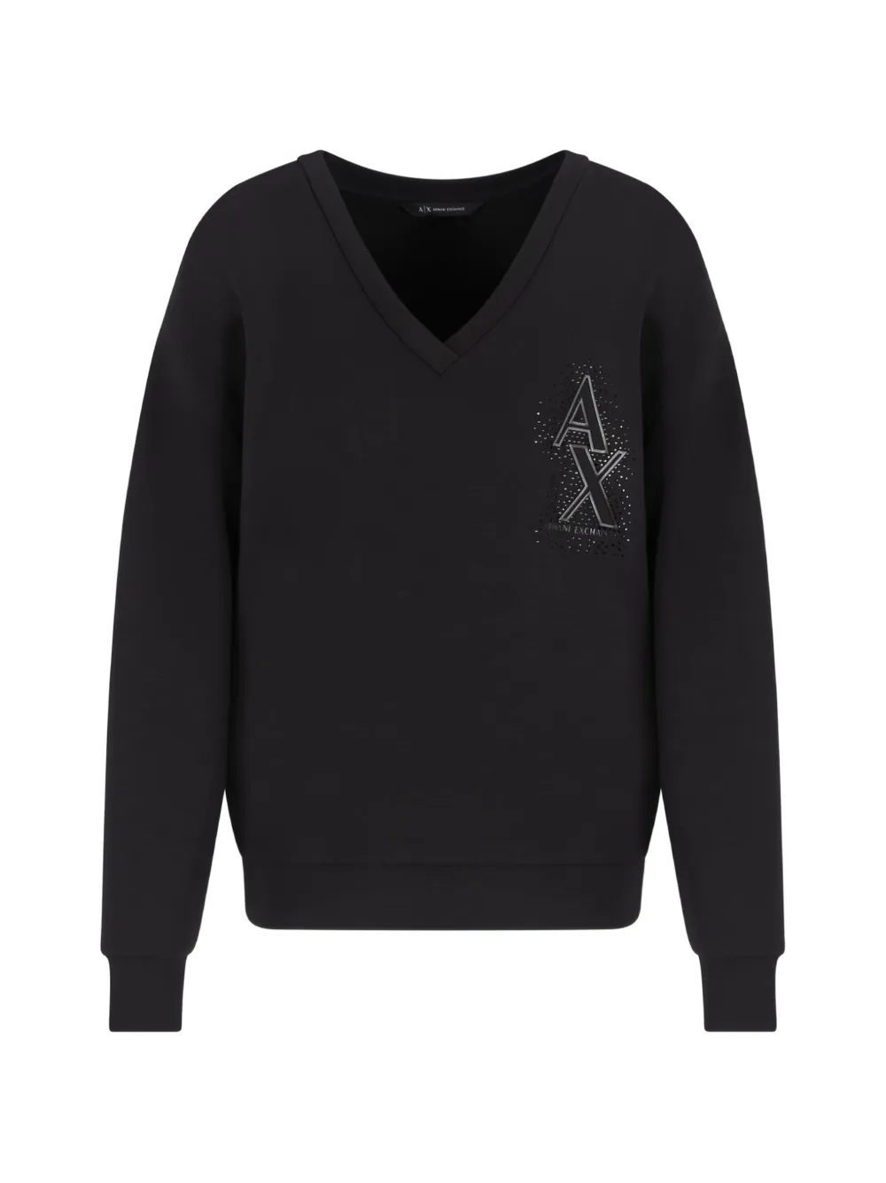 Armani Exchange V-neck embellished sweatshirt - Nero