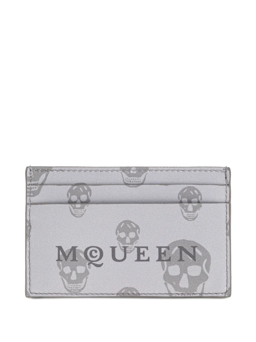 Alexander McQueen skull print cardholder - Grigio