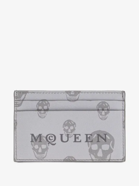 Alexander McQueen tarjetero con estampado Skull