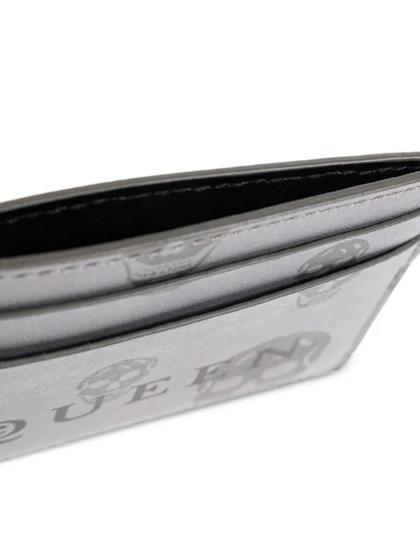 Alexander McQueen Skull Print Cardholder | Grey | FARFETCH