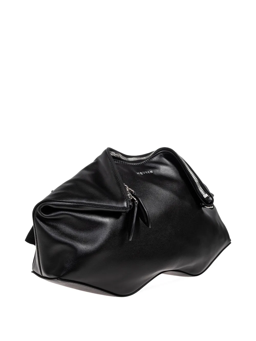 Alexander McQueen zipped leather clutch bag - Schwarz