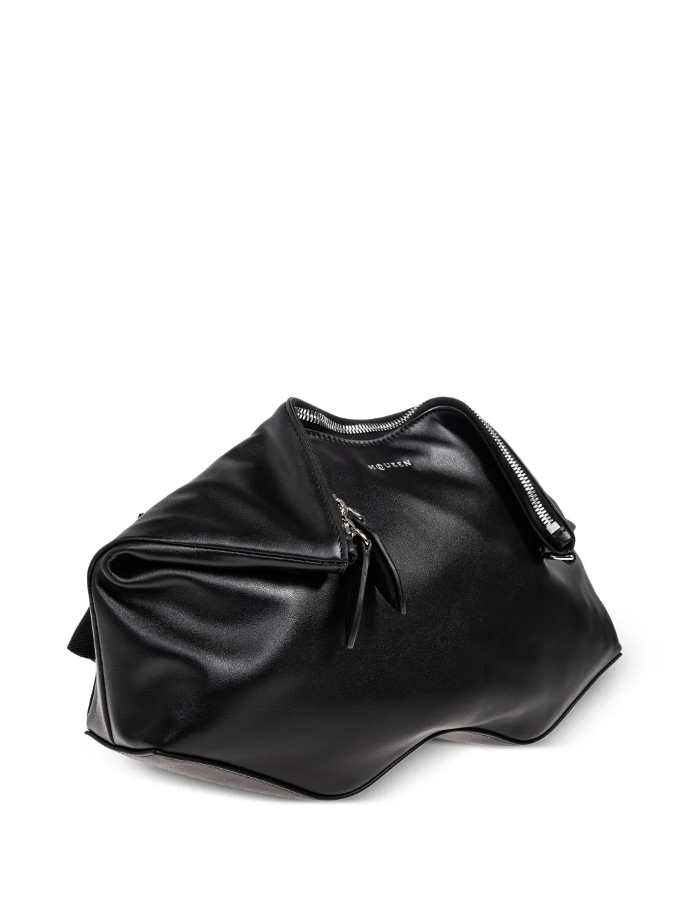 Alexander McQueen zipped leather clutch bag - Nero