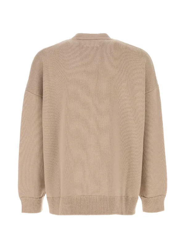 MM6 Maison Margiela Vネック カーディガン | ニュートラル | FARFETCH JP