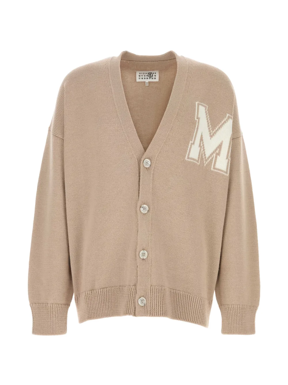 MM6 Maison Margiela Two-in-one V-neck cardigan - Toni neutri