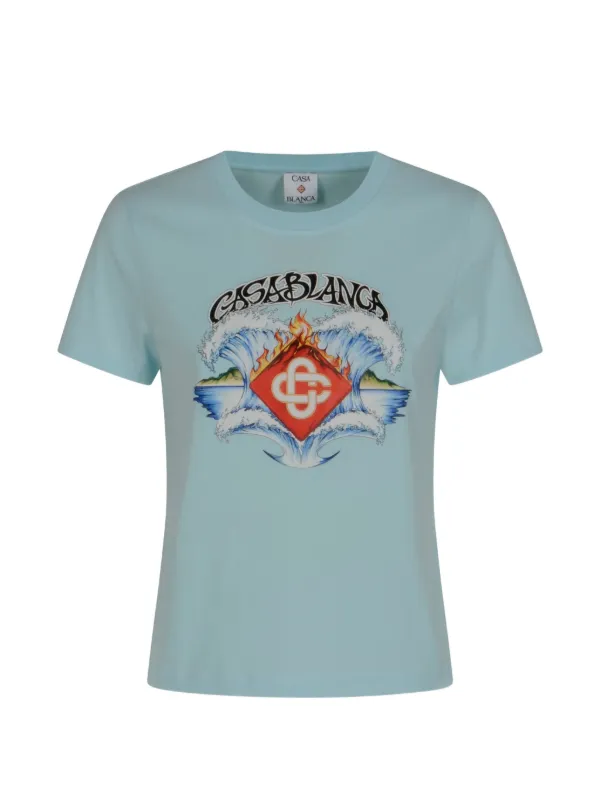 Casablanca Waves T-shirt in Blue