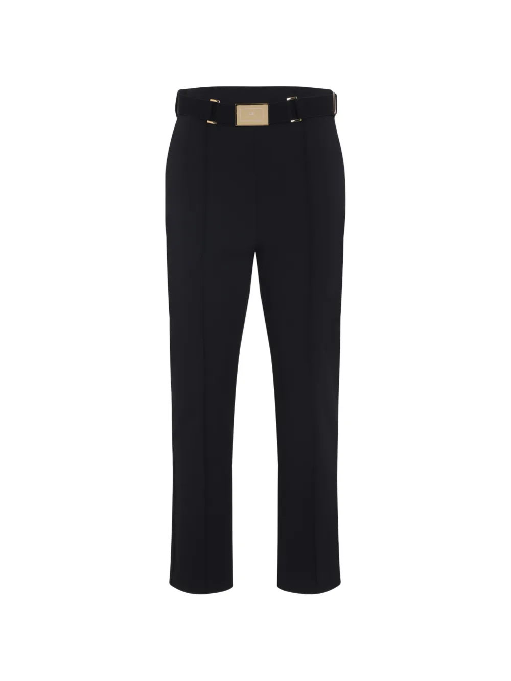 Elisabetta Franchi buckle belted trousers - Nero