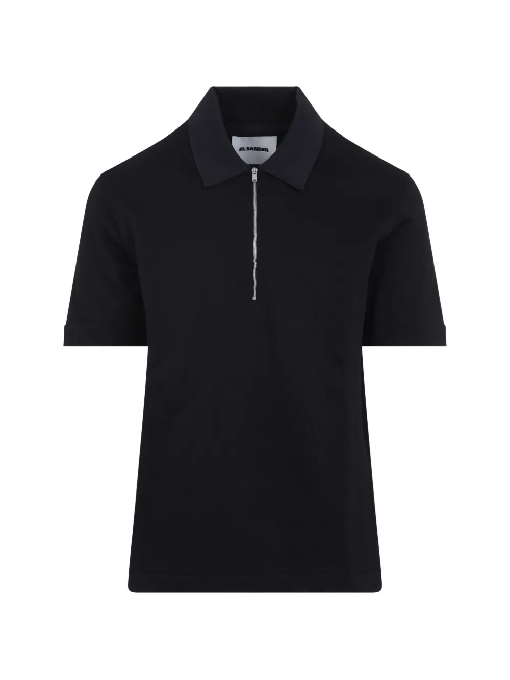 Jil Sander zip polo shirt - Nero