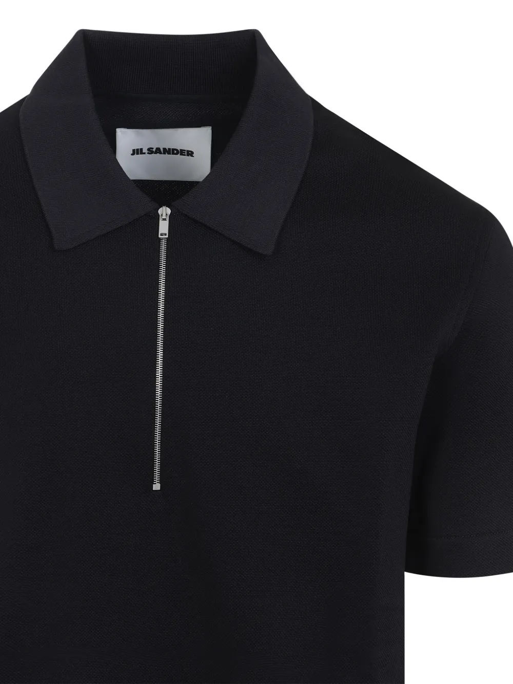 Jil Sander Poloshirt met rits Zwart