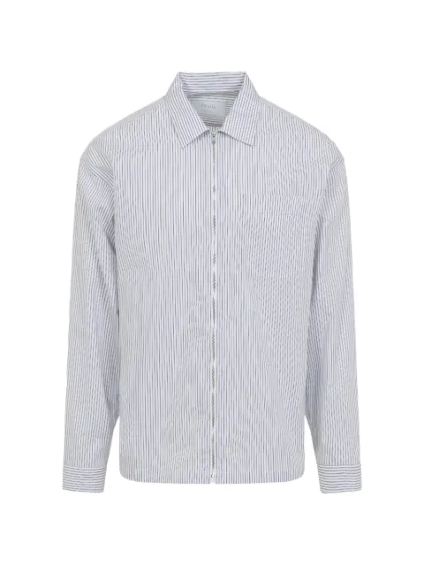 Prada striped-pattern zip-fastening shirt