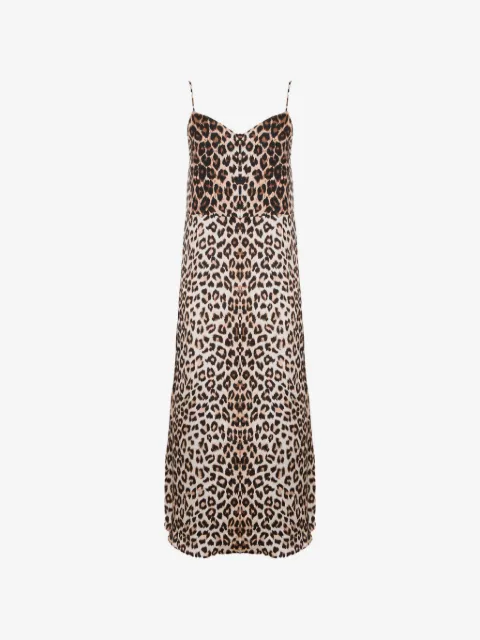 La Prestic Ouiston Petula leopard V-neck dress