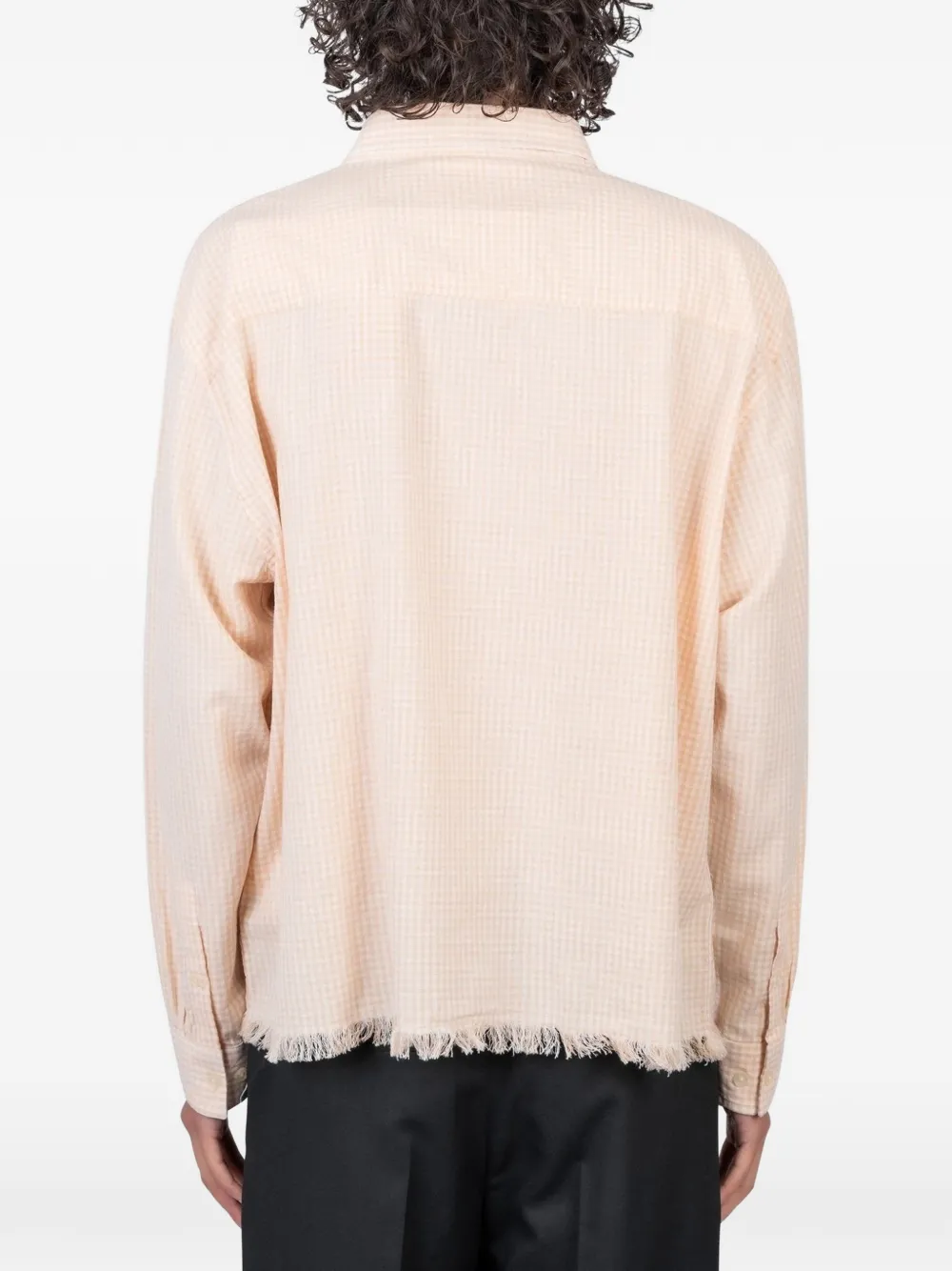  Bram’s Fruit Gingham Frayed Shirt - Orange 