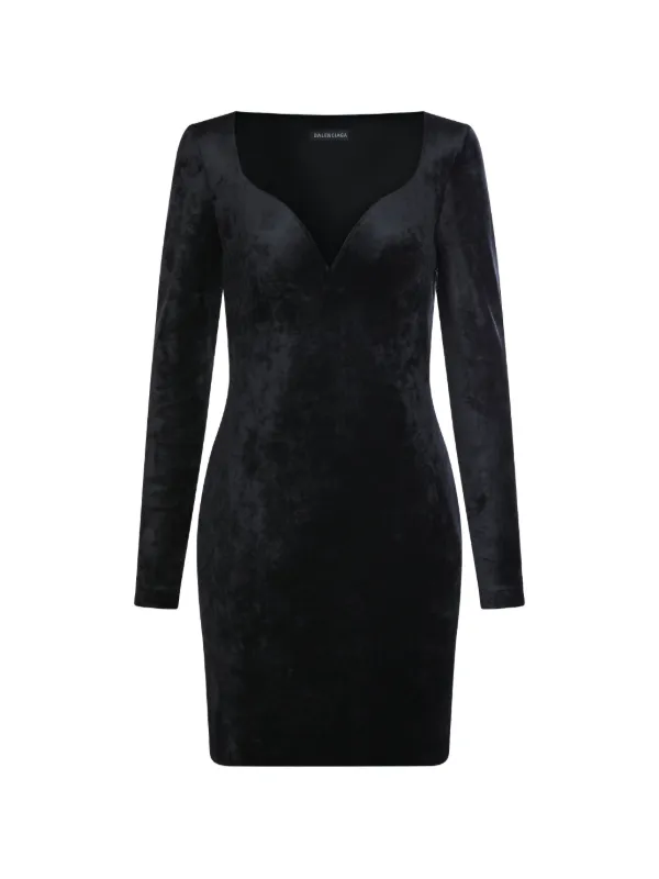 Balenciaga Sweetheart-neck Dress in Black