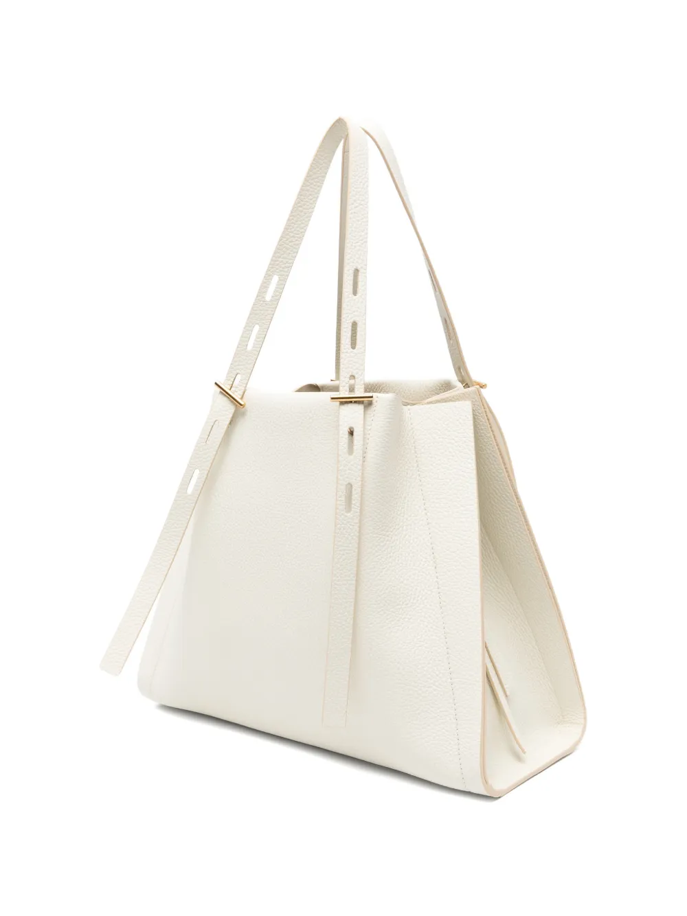  Minobossi Medium Paulette Leather Tote Bag - White 