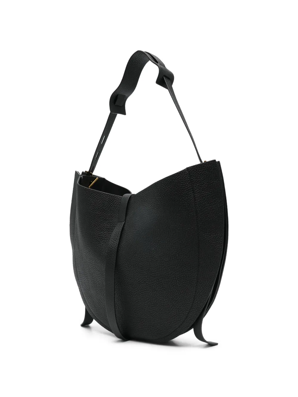  Minobossi Textured Strap Shoulder Bag - Black 
