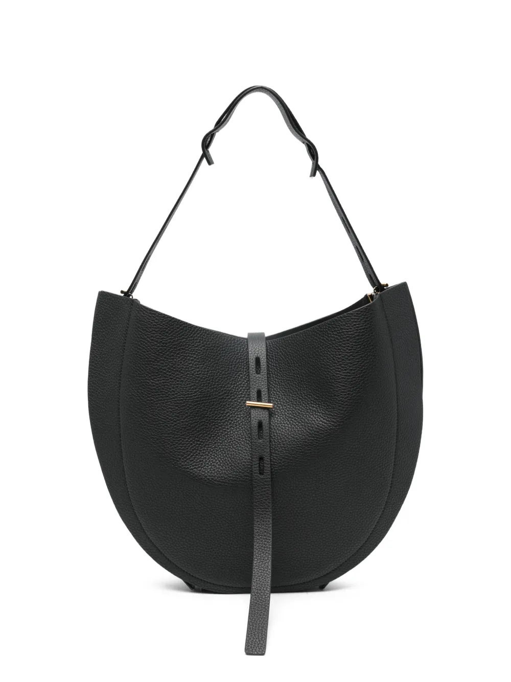 MINO BOSSI textured strap shoulder bag - Nero