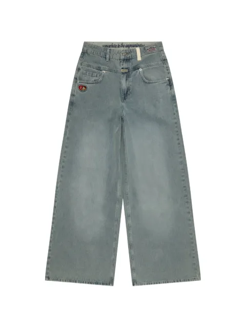 AAPE BY *A BATHING APE® широкие джинсы с вышивкой